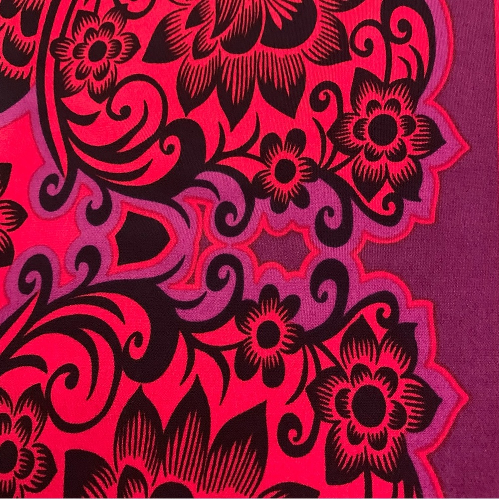 Style & Co. Red and Purple Swirl Design 3/4 Sleeve Dress Size L - Picture 8 of 10